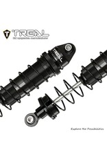 TREAL TRLX0047SS11H ALUMINUM THREADED FRONT/REAR SHOCK SET FOR LOSI MINI LMT: BLACK (4)