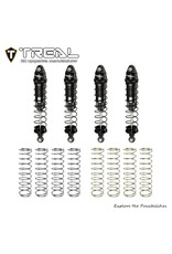 TREAL TRLX0047SS11H ALUMINUM THREADED FRONT/REAR SHOCK SET FOR LOSI MINI LMT: BLACK (4)