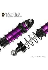TREAL TRLX0047SS10N ALUMINUM THREADED FRONT/REAR SHOCK SET FOR LOSI MINI LMT: PURPLE (4)