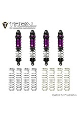 TREAL TRLX0047SS10N ALUMINUM THREADED FRONT/REAR SHOCK SET FOR LOSI MINI LMT: PURPLE (4)