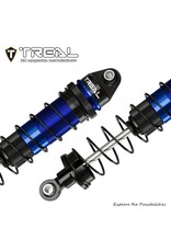 TREAL TRLX0047SS117 ALUMINUM THREADED FRONT/REAR SHOCK SET FOR LOSI MINI LMT: BLUE (4)