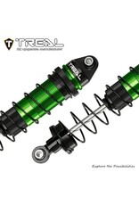 TREAL TRLX0047SS10X ALUMINUM THREADED FRONT/REAR SHOCK SET FOR LOSI MINI LMT: GREEN (4)
