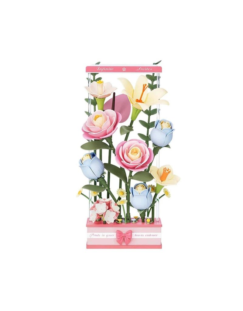 ROBOTIME ROEAF01D BLOOMING BOUQUET BOX DIY 3D PUZZLE