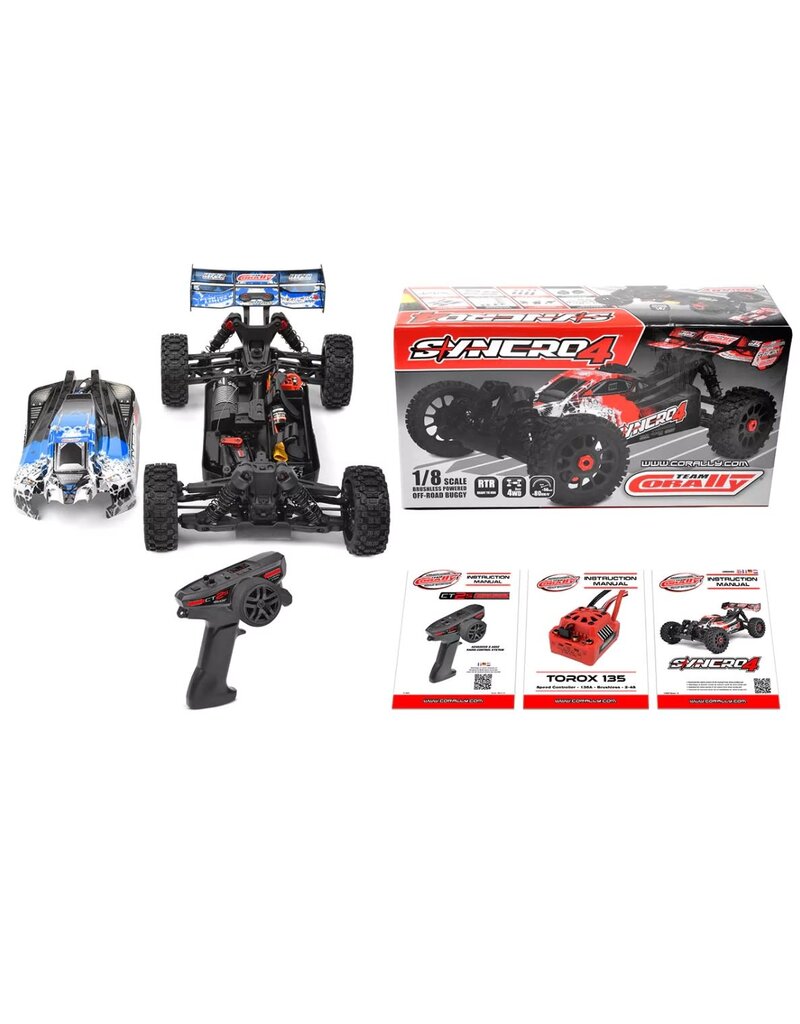 TEAM CORALLY COR00287-B SYNCRO-4 1/8 4S BRUSHLESS OFF ROAD BUGGY, RTR, BLUE