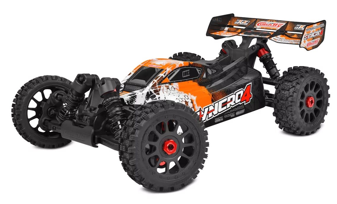 COR00287-O SYNCRO-4 1/8 4S BRUSHLESS OFF ROAD BUGGY, RTR, ORANGE