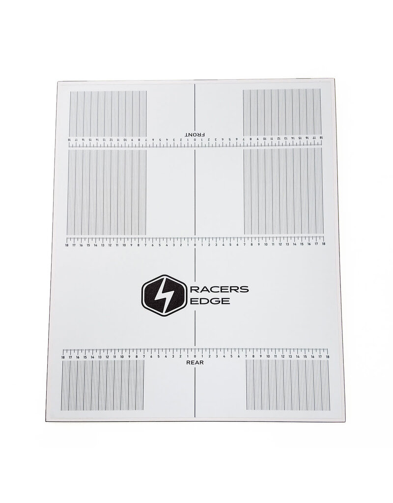RACERS EDGE RCEPRO2700 PIT SET UP BOARD FOR 1/10, 1/8 BUGGY & ON ROAD CAR, 400X480MM, EXTRA LIGHWEIGHT WITH PLASTIC DECAL