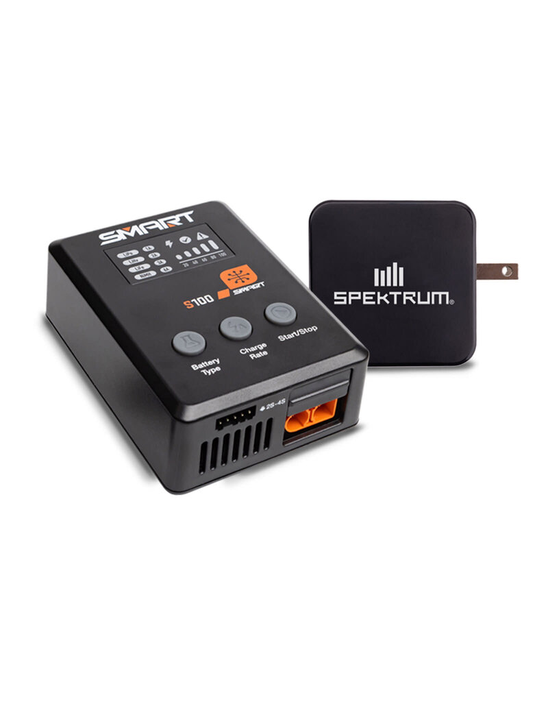 SPEKTRUM SPMXC2090P S100 1X100W USB-C SMART CHARGER, 65W USB-C GAN POWER SUPPLY COMBO