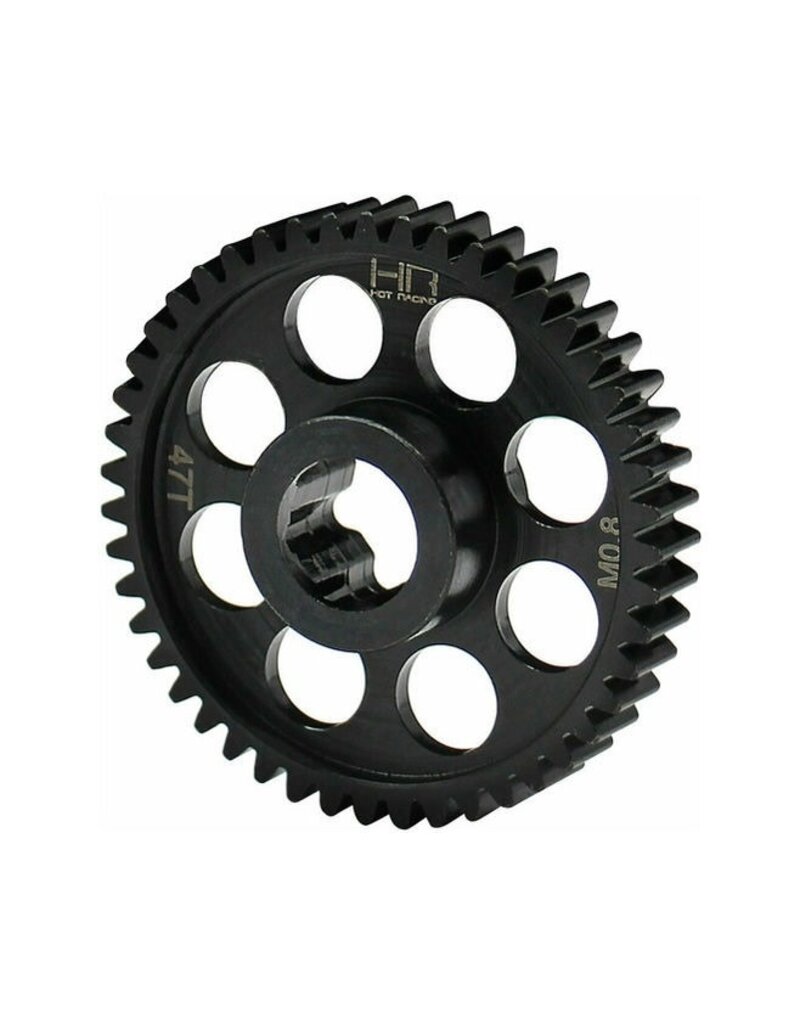 HOT RACING HRASMMX47M08 47T HARDENED STEEL SPUR GEAR MOD 0.8 FOR TRAXXAS MINI MAXX
