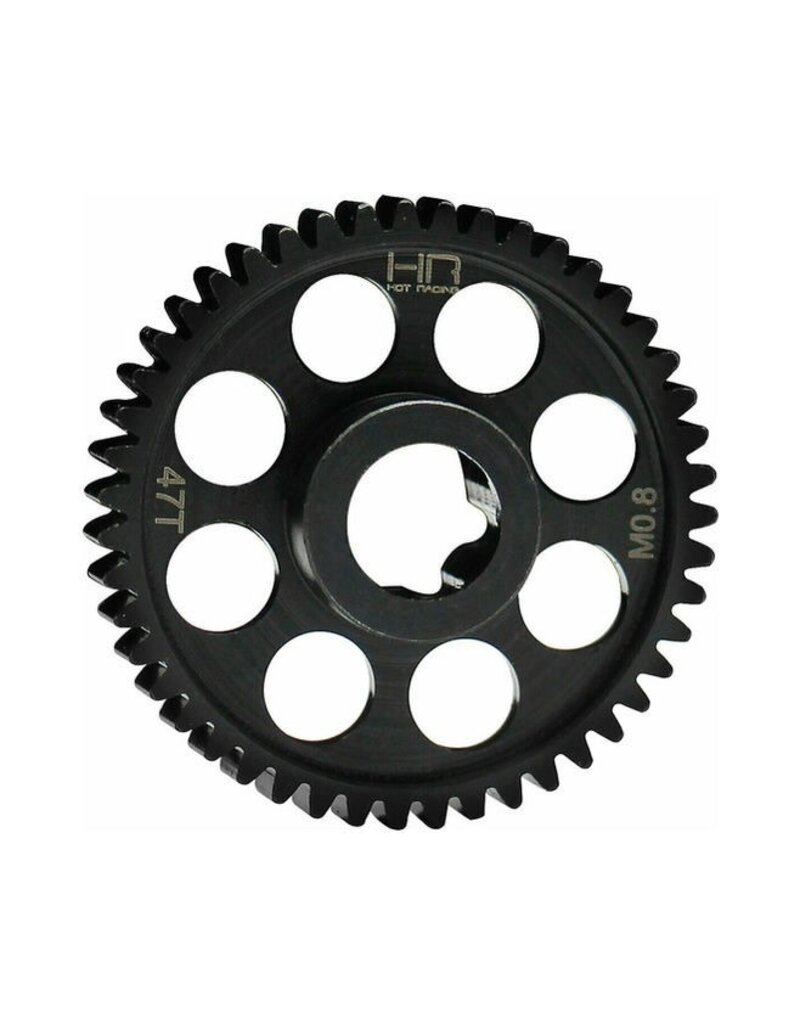 HOT RACING HRASMMX47M08 47T HARDENED STEEL SPUR GEAR MOD 0.8 FOR TRAXXAS MINI MAXX