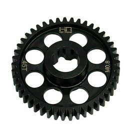 HOT RACING HRASMMX45M08 45T HARDENED STEEL SPUR GEAR MOD 0.8 FOR TRAXXAS MINI MAXX