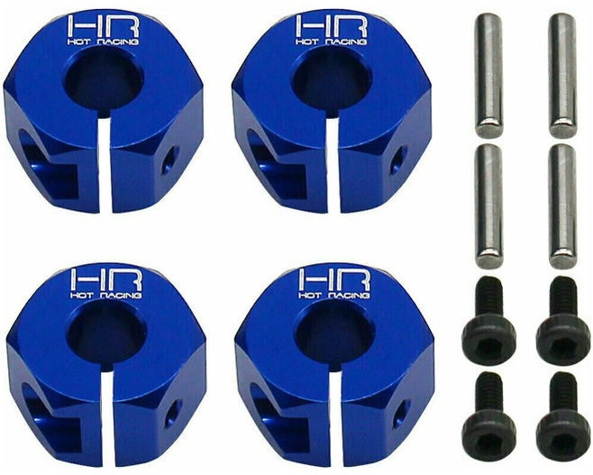 HRAMMX10X06 12MM ALUMINUM CLAMPING WHEEL HEX SET FOR TRAXXAS MINI MAXX (4)
