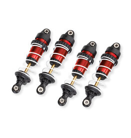 TRAXXAS TRA10765-RED ALUMINUM LONG GTR SHOCKS & SPRINGS: RED (4)