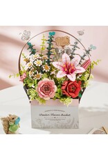 ROBOTIME ROETW03H WOODEN FLOWER BASKET DIY 3D PUZZLE