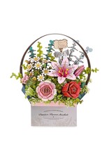 ROBOTIME ROETW03H WOODEN FLOWER BASKET DIY 3D PUZZLE