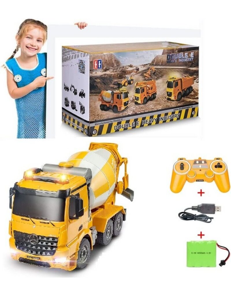 DOUBLE E DEEIMX528 1/20 MERCEDES AROCS CEMENT MIXER