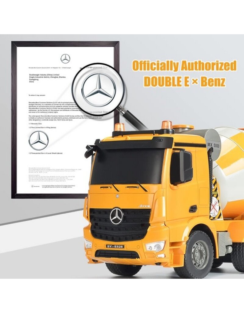 DOUBLE E DEEIMX528 1/20 MERCEDES AROCS CEMENT MIXER