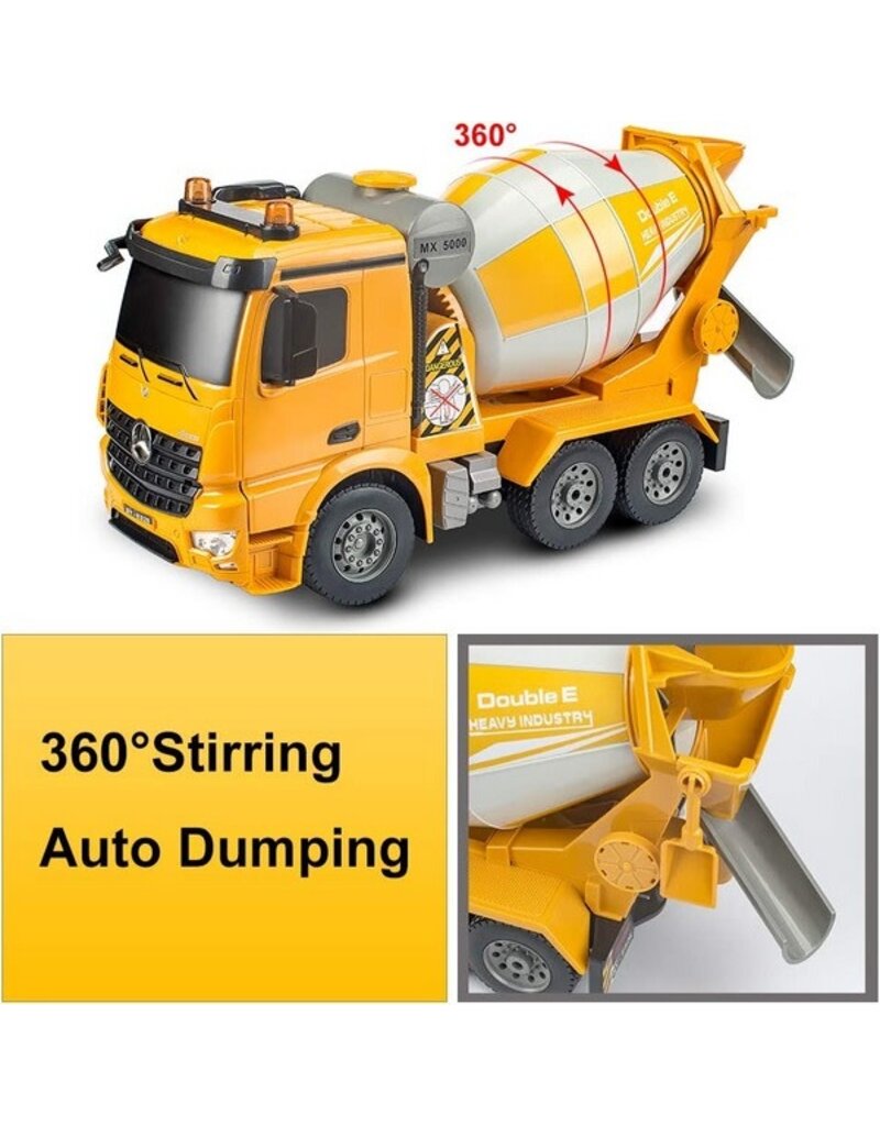 DOUBLE E DEEIMX528 1/20 MERCEDES AROCS CEMENT MIXER