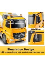 DOUBLE E DEEIMX528 1/20 MERCEDES AROCS CEMENT MIXER