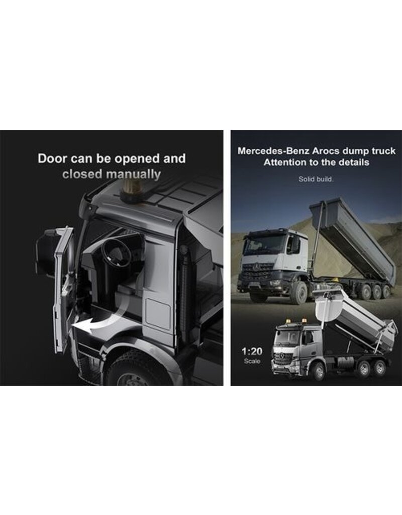 DOUBLE E DEEIMX590 1/20 AROCS RC DUMP TRUCK PRO CASE PACK