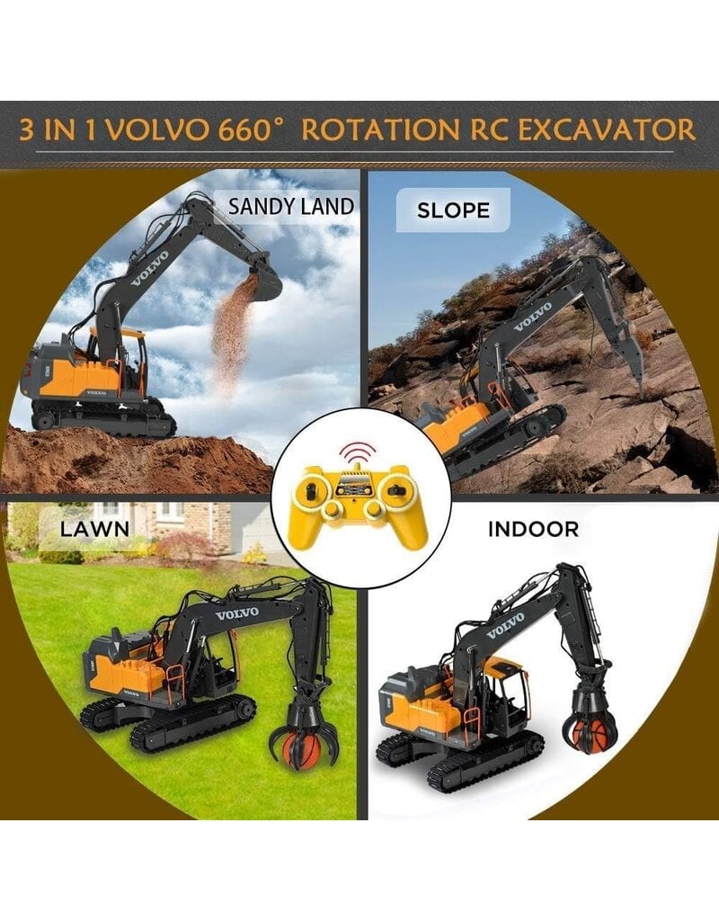 DOUBLE E DEEIMX598 1/16 SCALE VOLVO EXCAVATOR PRO