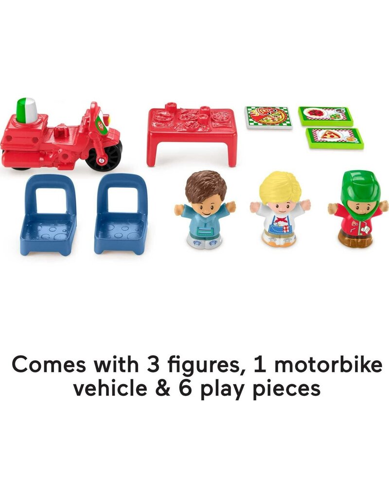 FISHER PRICE FP HBR79 LITTLE PEOPLE WE DELIVER PIZZA PLACE TOY RESTAURANT WITH FIGURES