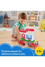 FISHER PRICE FP HBR79 LITTLE PEOPLE WE DELIVER PIZZA PLACE TOY RESTAURANT WITH FIGURES