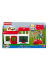 FISHER PRICE FP HBR79 LITTLE PEOPLE WE DELIVER PIZZA PLACE TOY RESTAURANT WITH FIGURES