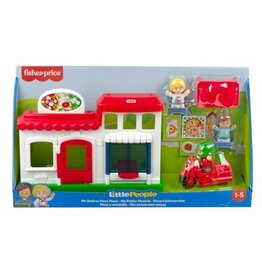FISHER PRICE FP HBR79 LITTLE PEOPLE WE DELIVER PIZZA PLACE TOY RESTAURANT WITH FIGURES