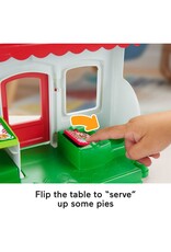 FISHER PRICE FP HBR79 LITTLE PEOPLE WE DELIVER PIZZA PLACE TOY RESTAURANT WITH FIGURES
