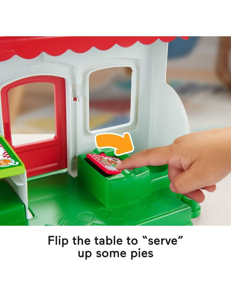 FISHER PRICE FP HBR79 LITTLE PEOPLE WE DELIVER PIZZA PLACE TOY RESTAURANT WITH FIGURES