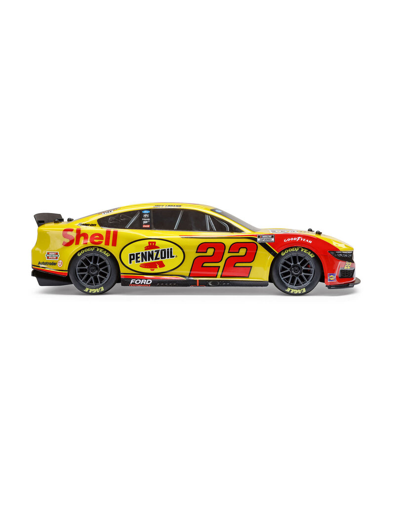 LOSI LOS1122522 1/12 NASCAR JOEY LOGANO NO. 22 2025 SHELL-PENNZOIL FORD MUSTANG RTR: YELLOW