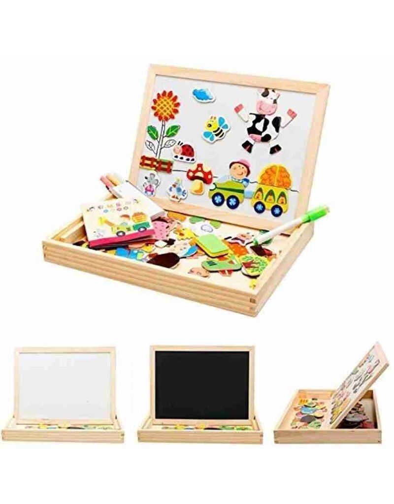 FIRST LEARNING 3 IN 1 MAGNETIC DRAWING BOX