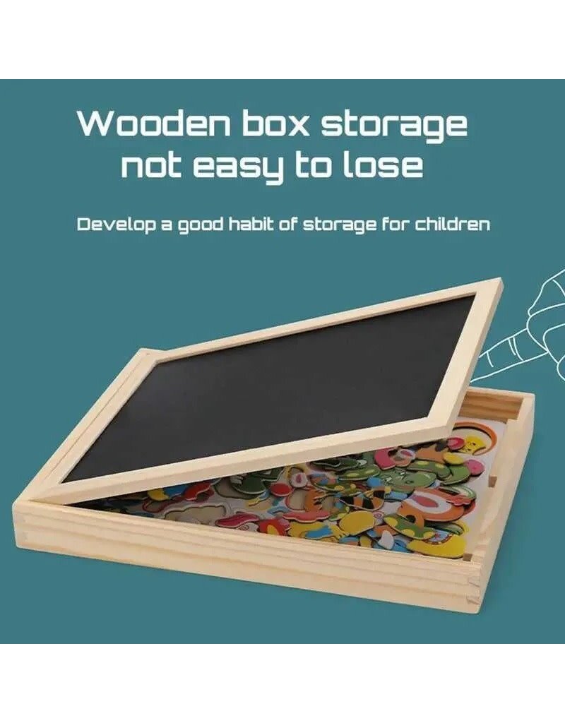 FIRST LEARNING 3 IN 1 MAGNETIC DRAWING BOX