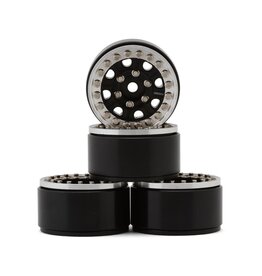 RC4WD RC4Z-W0062 RACELINE 1.0 MONSTER BEADLOCK WHEELS V2 (SILVER/BLACK) (4)