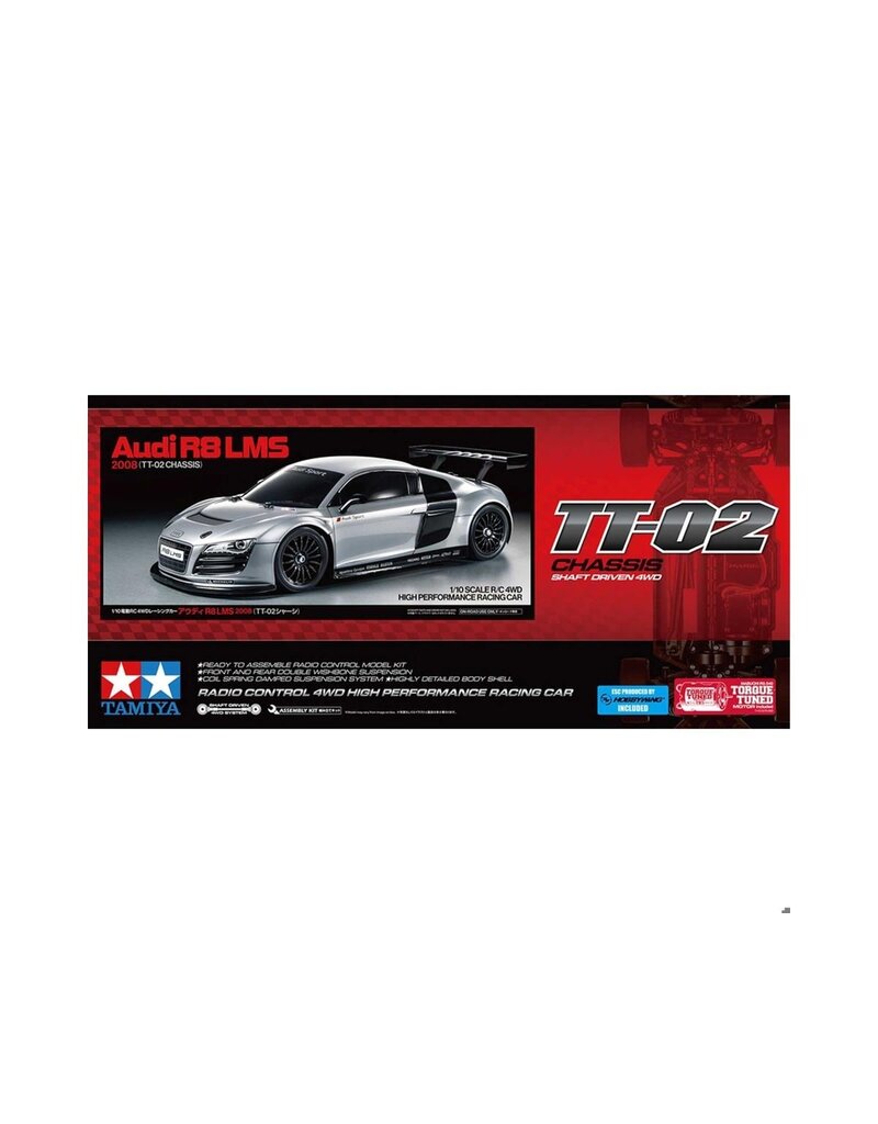 TAM58749 2008 AUDI R8 LMS 1/10 4WD ELECTRIC TOURING CAR KIT