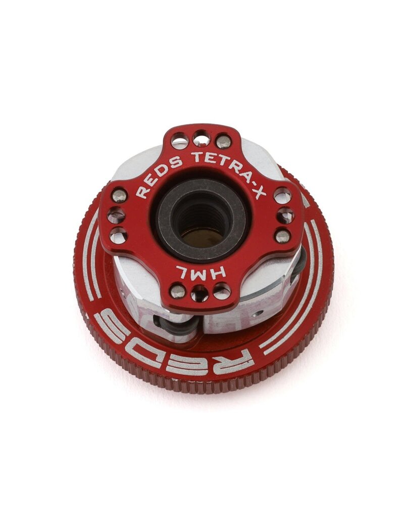 REDS RACING REDMUQU0080 "TETRA-X" EASYFIT ALUMINUM OFF-ROAD ADJUSTABLE 4-SHOE CLUTCH SYSTEM (32MM)