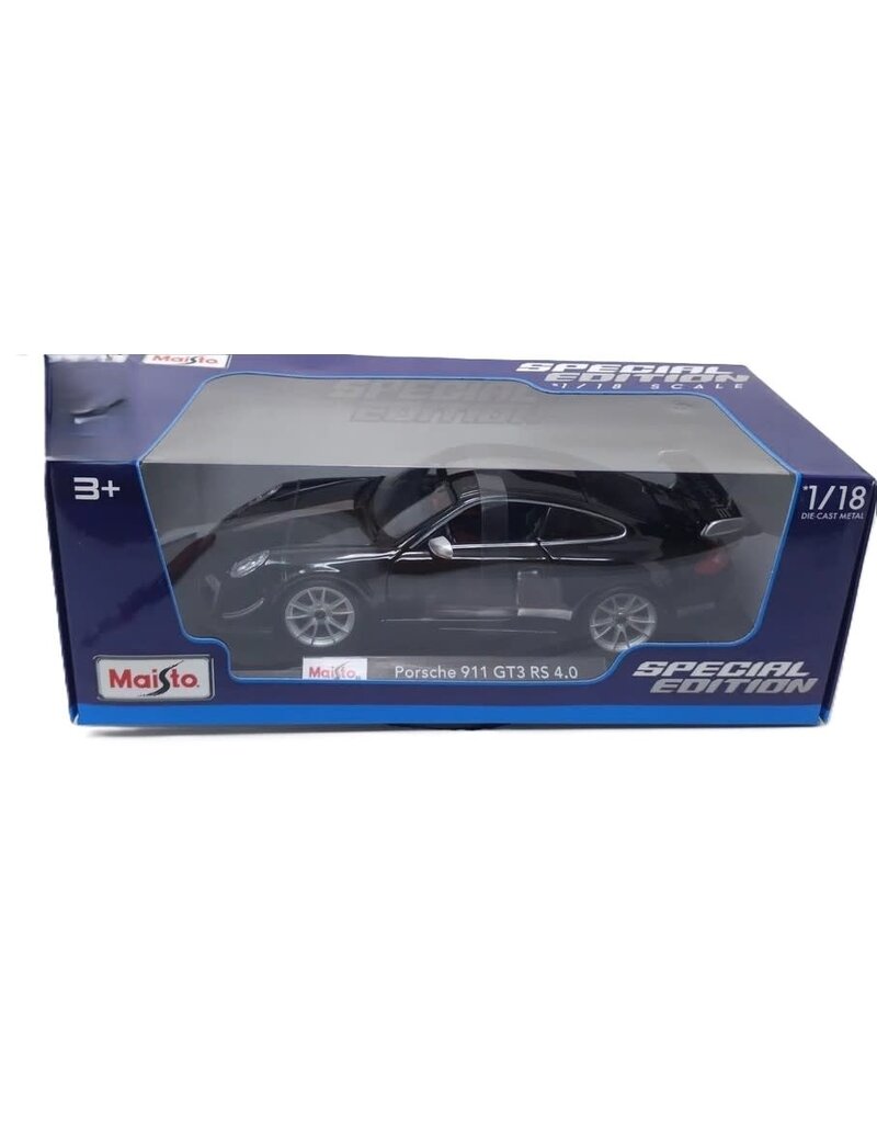 MAISTO MAISTO 31703 S.E. 1/18 SCALE DIECAST PORSCHE 911 GT3 RS 4.0: BLACK
