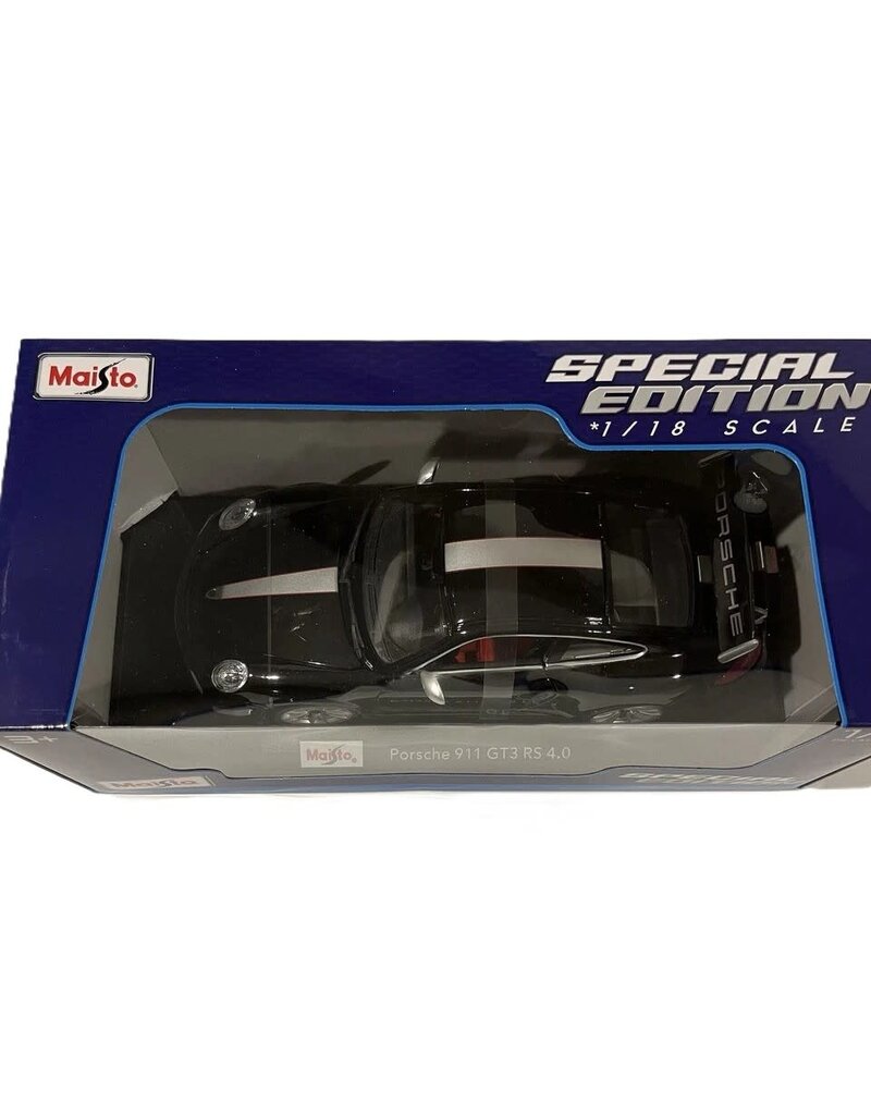 MAISTO MAISTO 31703 S.E. 1/18 SCALE DIECAST PORSCHE 911 GT3 RS 4.0: BLACK