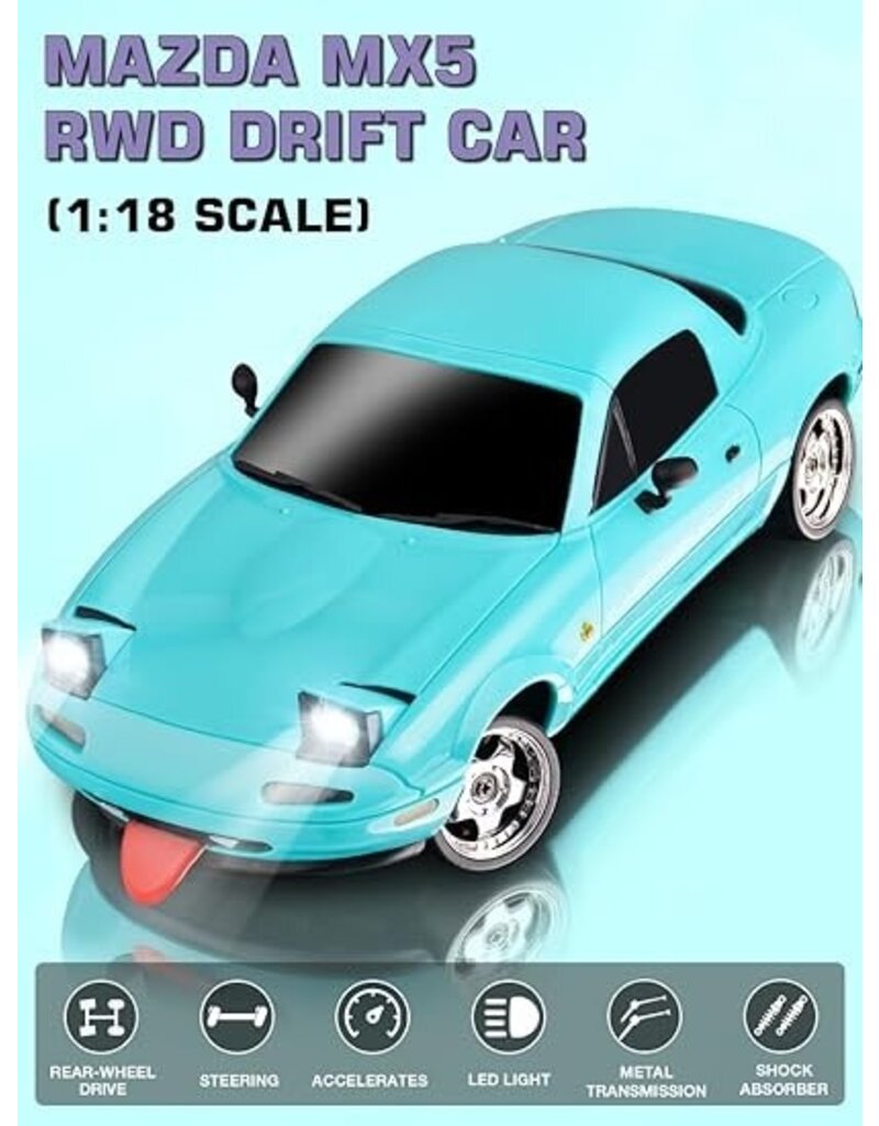 IMEX LD11804T 1/18 DRIFT CAR MX-5 MIATA TEAL