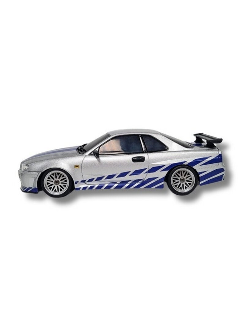 IMEX LD11899S 1/18 RWD DRIFT CAR GTR R34 RTR SILVER
