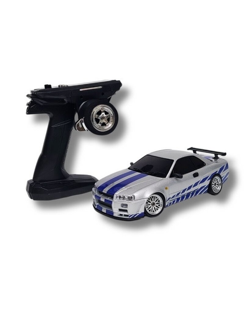 IMEX LD11899S 1/18 RWD DRIFT CAR GTR R34 RTR SILVER