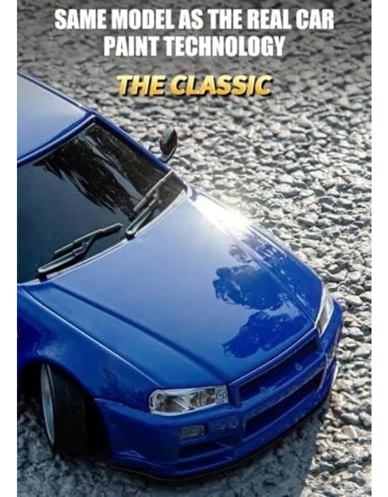 IMEX LD1899BE 1/18 RWD DRIFT CAR GT-R R34 RTR BLUE