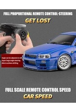 IMEX LD1899BE 1/18 RWD DRIFT CAR GT-R R34 RTR BLUE