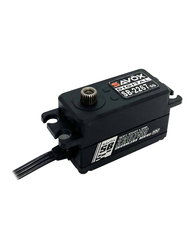 SAVOX SAVSB2267SGP HIGH VOLTAGE, STEEL GEAR, MONSTER LOW PROFILE SERVO WITH SOFT START, 0.065SEC / 444.4OZ @ 8.4V