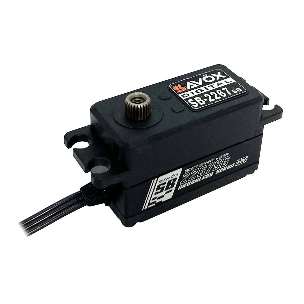 SAVSB2267SGP HIGH VOLTAGE, STEEL GEAR, MONSTER LOW PROFILE SERVO WITH SOFT START, 0.065SEC / 444.4OZ @ 8.4V