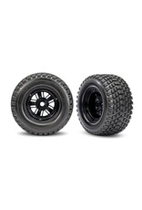 TRAXXAS TRA10947 REAR FUNCO WHEELS & GRAVIX TIRES: BLACK (2)