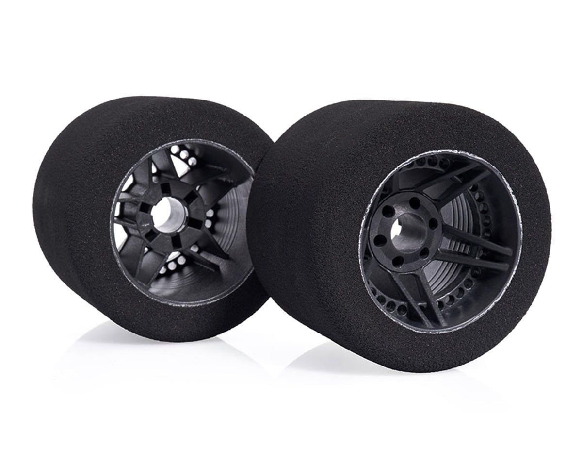 MTX-8P35NFC 60MM 1/8 ON-ROAD FOAM CARBON PIN STYLE RIM REAR TIRES: 35 SHORE (2)