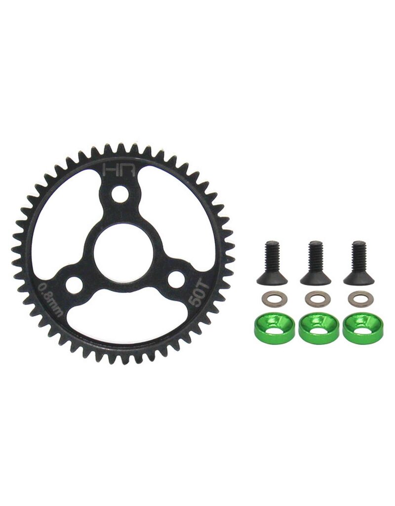 HOT RACING HRASJT250 50T STEEL SPUR GEAR 0.8 MOD: TRAXXAS 4X4