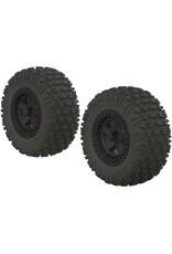 ARRMA AR550042 DBOOTS FORTRESS SC TIRE SET GLUED: BLACK (2)