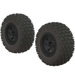 ARRMA AR550042 DBOOTS FORTRESS SC TIRE SET GLUED: BLACK (2)